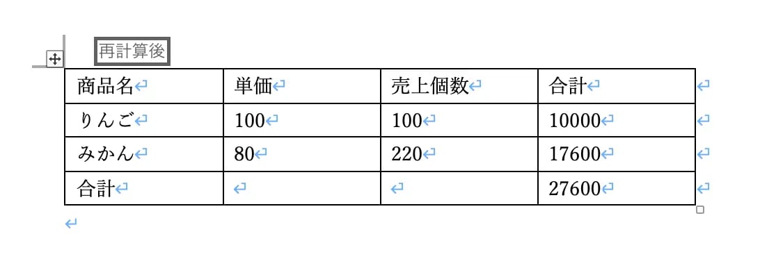 再計算後